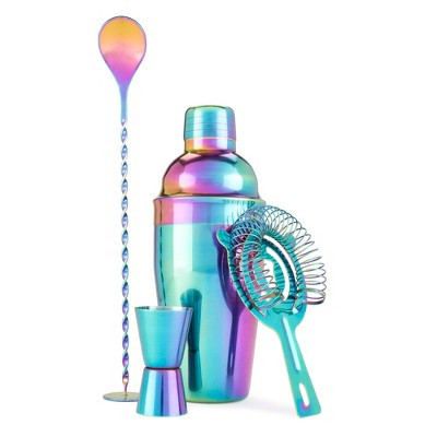 Blush Cocktail Shaker Set - Mixed Drink Shaker Kit  Includes Jigger, Muddler Bar Spoon, and Strainer,  Bar essentials Cocktail Kit Set | Target