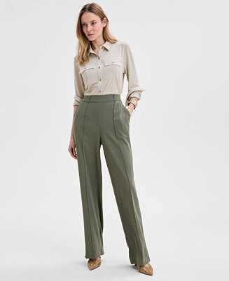 Women's Straight-Leg Pull-On Pants, Exclusively at Macy's | Macy's