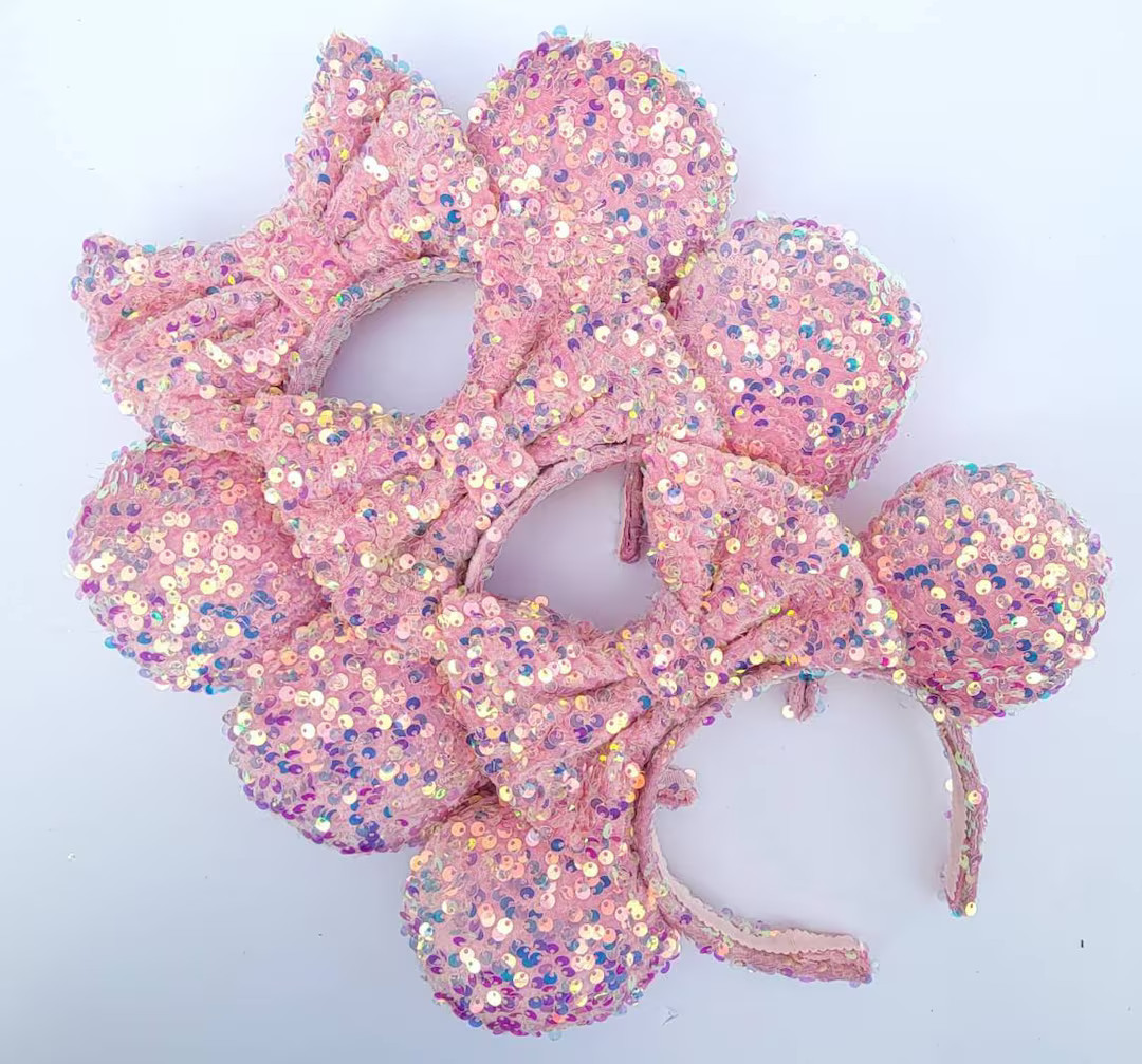 Make it Pink Minnie Ears | Sequin Ears | Minnie Ears | Pink Sequin | Disney Ears | Gifts for Disn... | Etsy (US)