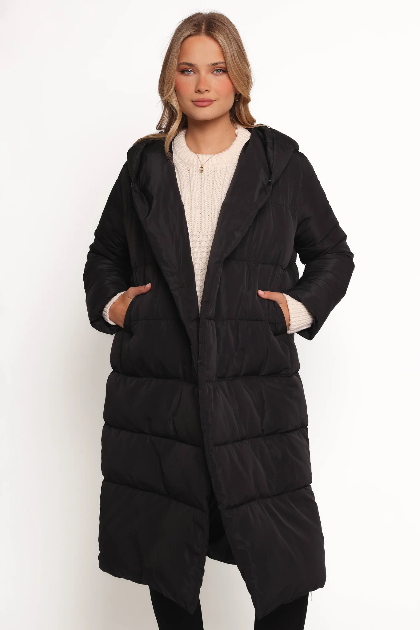 Averie Long Puffer Coat - Black | Petal & Pup (US)