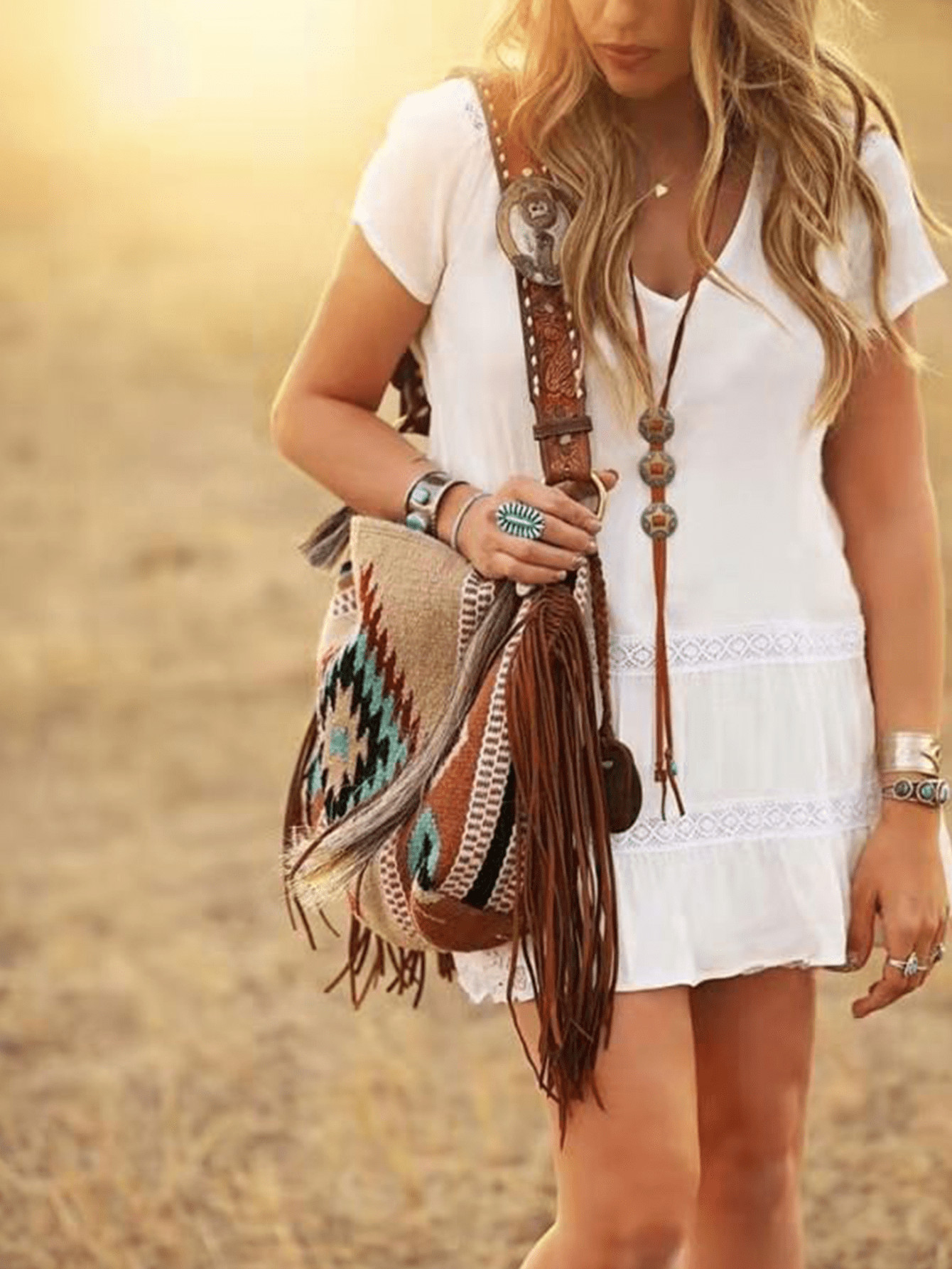 Retro Bohemian Hand-Woven Linen Lady's Slant Shoulder Bag | SHEIN
