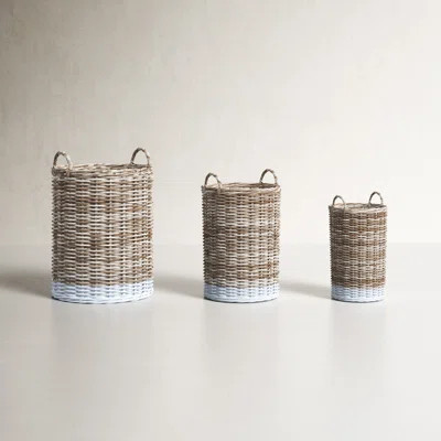 3 Piece Wicker/Rattan Basket Set | Wayfair North America