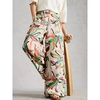 White Stuff Sasha Wide Leg Linen Trouser - Beige | Very (UK)