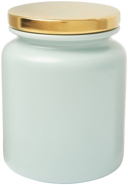 Frisco Modern Gold Rim Ceramic Treat Jar, 5 Cups | Chewy.com