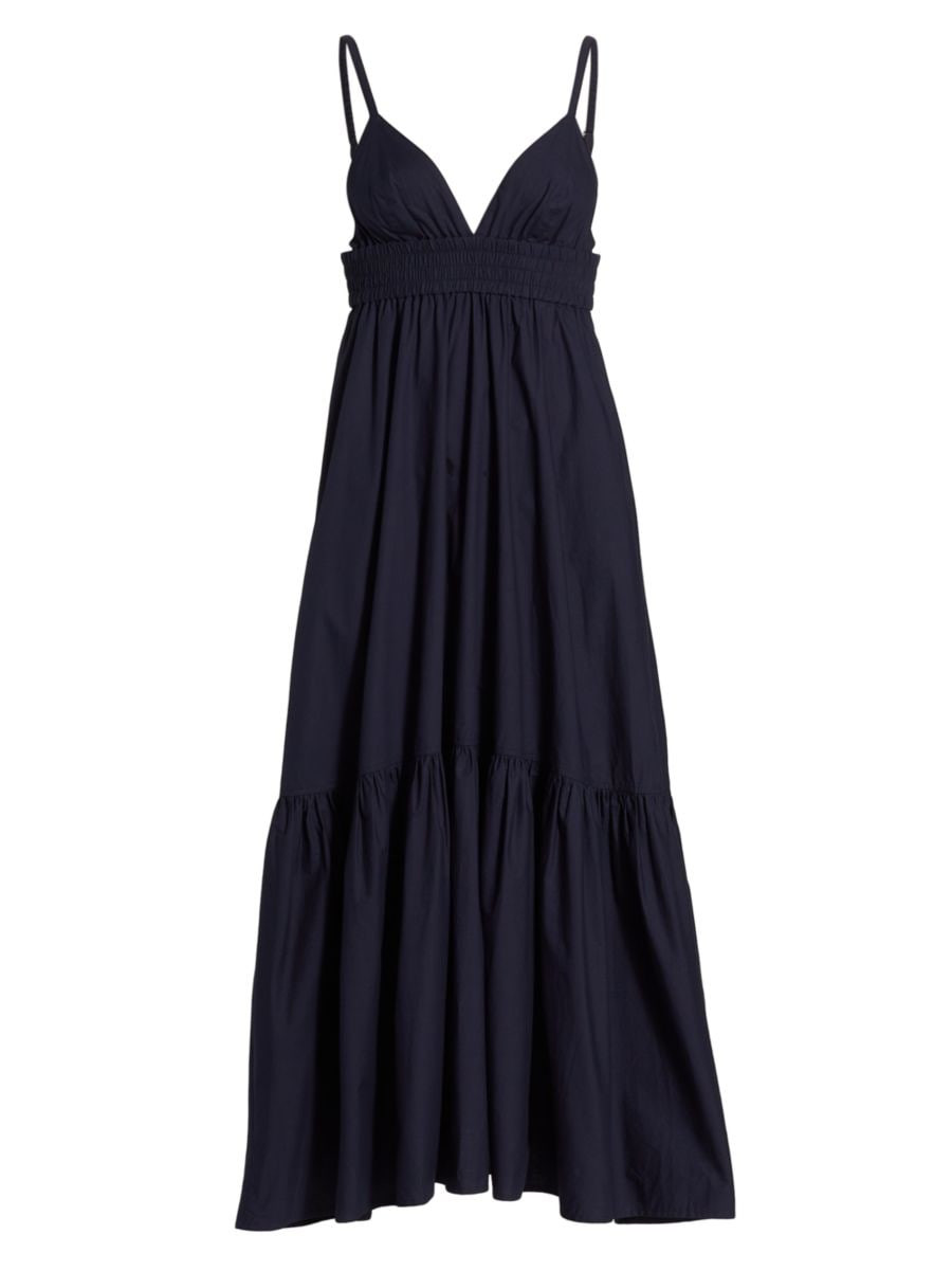 Shop A.L.C. Rhodes V-Neck Tiered Maxi Dress | Saks Fifth Avenue | Saks Fifth Avenue