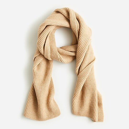Ribbed cashmere scarf | J. Crew US