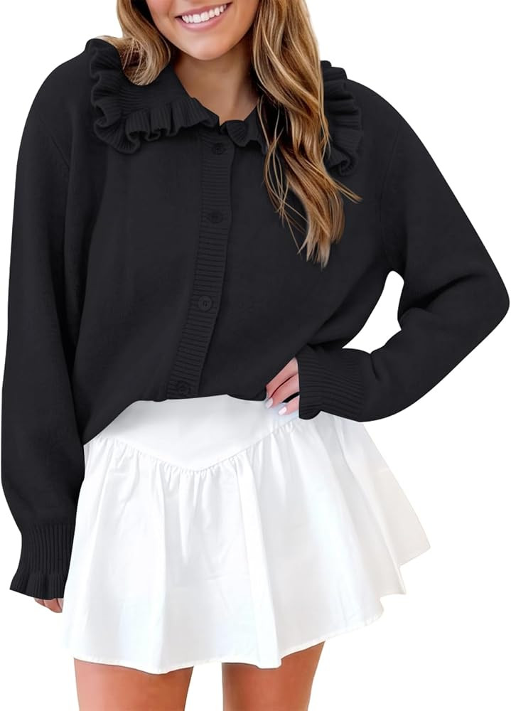 Fall Sweater,Lapel Collared, Long Sleeve, Open Front, Knit Jacket,Coat | Amazon (US)