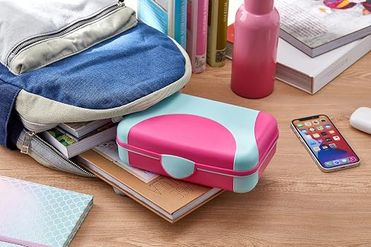 Amazon.com : It's Academic Hard Pencil Case, Durable Plastic Pencil Box, Kid-Friendly Design, Pin... | Amazon (US)