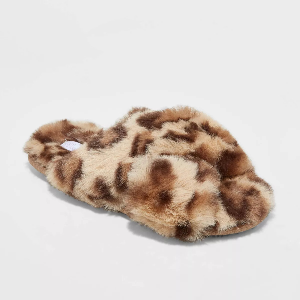 Women's Paris Leopard Crossband Slippers - Auden™ - Brown | Target