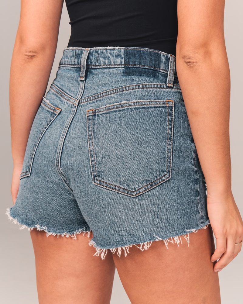 Women's Curve Love High Rise Mom Shorts | Women's Bottoms | Abercrombie.com | Abercrombie & Fitch (US)