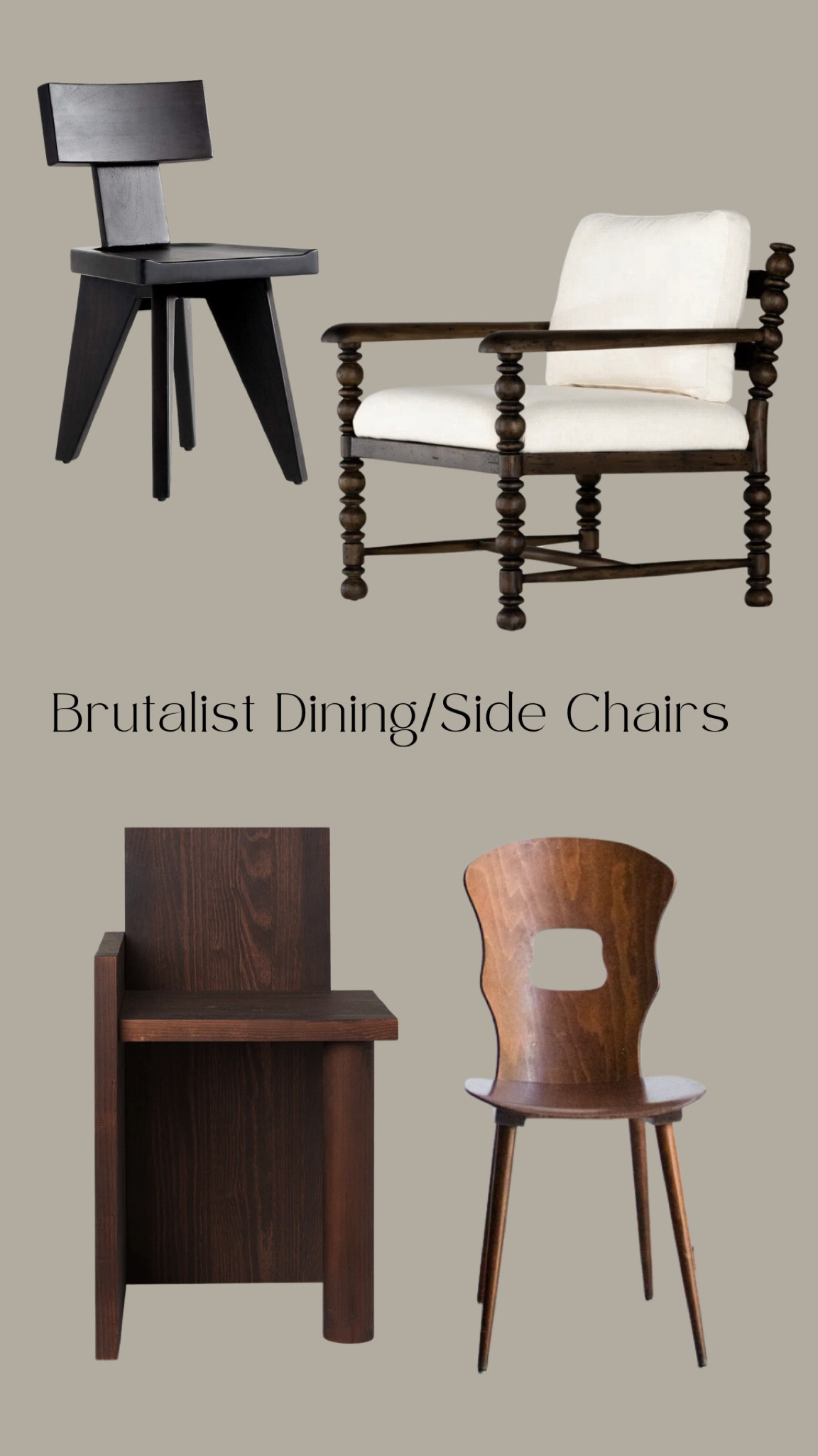 Brutalist Modern Dining Chairs and Accent Chairs

Wood chairs, uphoktered accent chairs, nuetral dining chairs, vintage, sculptural, modern, traditional, bobbin, spindle, crate and barrel, ferm living, elsie green

#LTKStyleTip #LTKHome