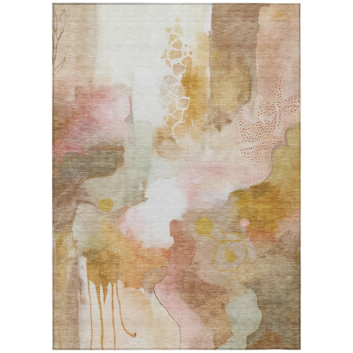 Machine Washable Indoor/Outdoor Xhevrie Mauve Rug | Wayfair North America