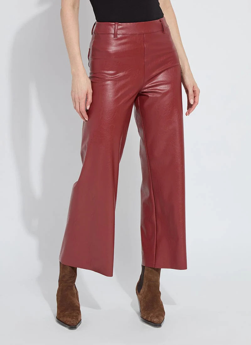 Vegan Leather Wide Leg (28" Inseam) | Lysse NY