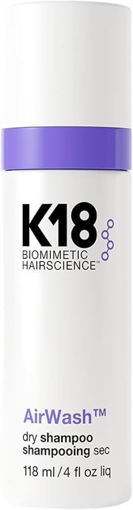 K18 AirWash\u2122 Dry Shampoo, Non-Aerosol, Balances Scalp & Controls Excess Oil Production | Amazon (US)