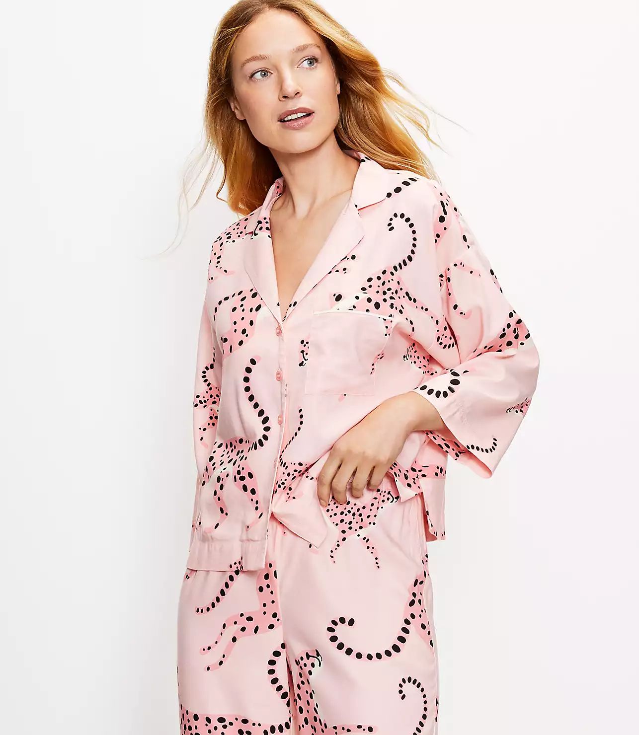 Cheetah Print Pajama Top | LOFT