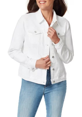 Gloria Vanderbilt Women's Jean Jacket, White, Large | Belk
