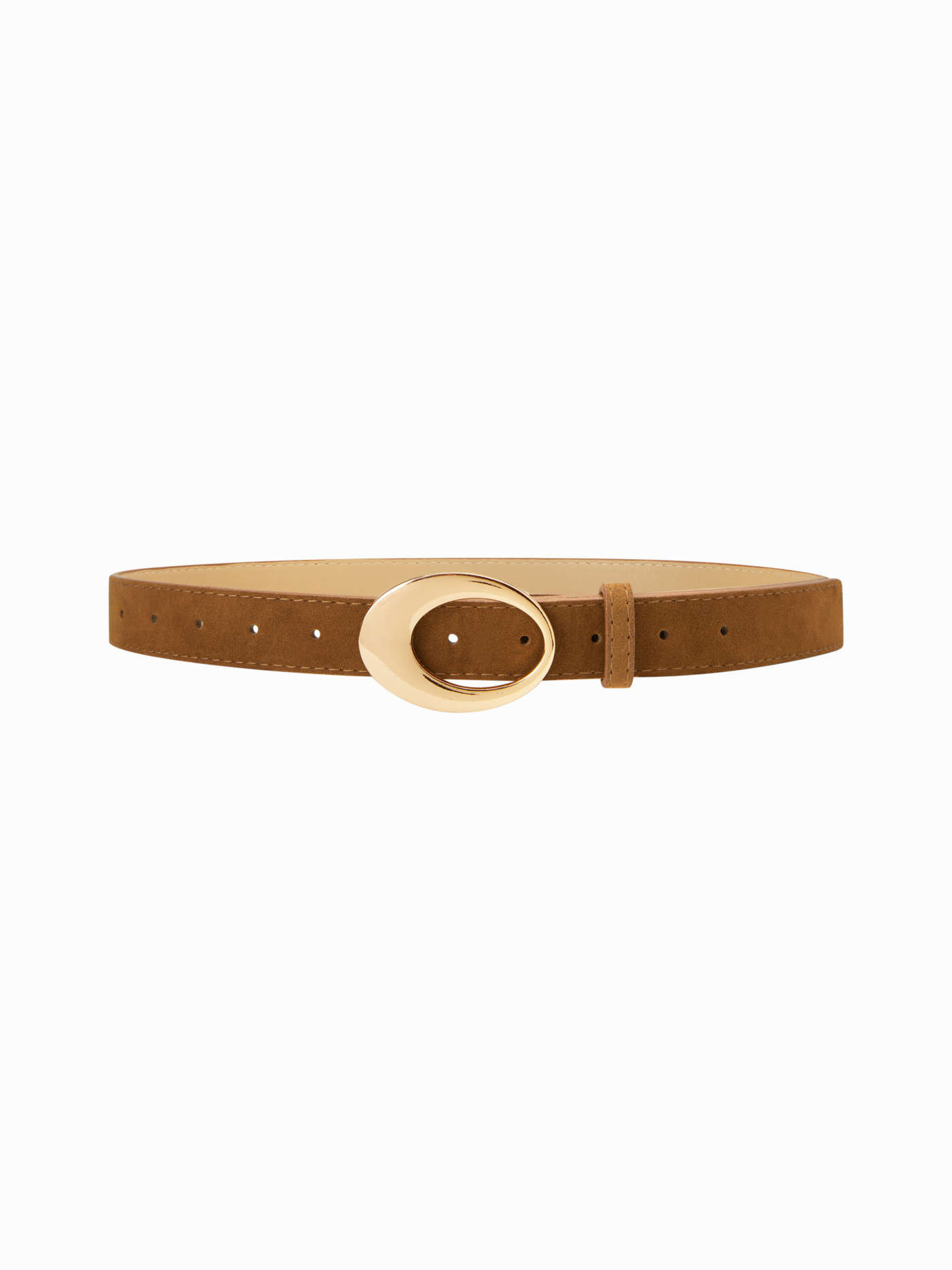 FAUX SUEDE OVAL BUCKLE BELT | Cider