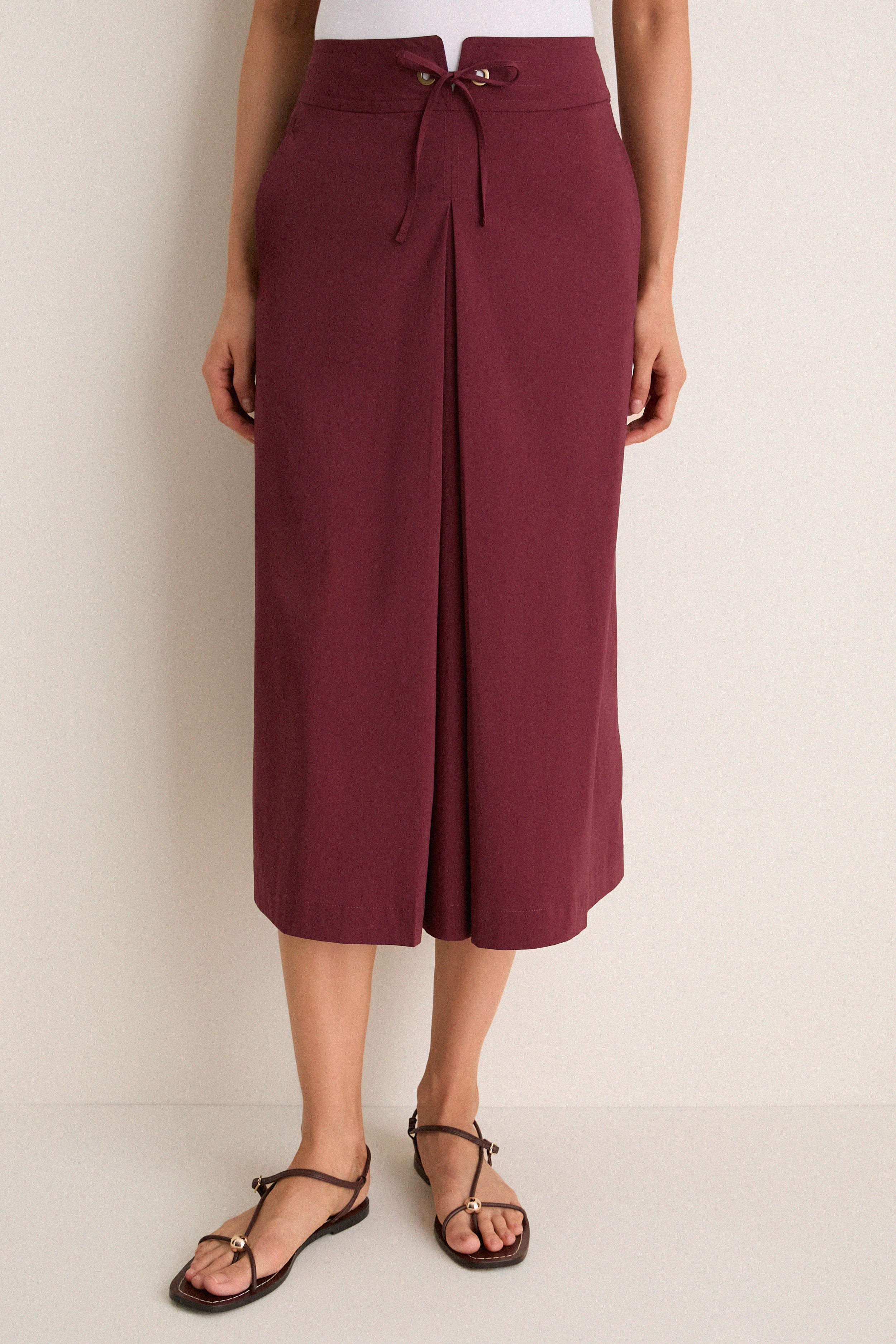 Port Poplin Belted Paulette Skirt | Tuckernuck (US)