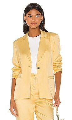 Song of Style Zoe Blazer in Buttercream Yellow from Revolve.com | Revolve Clothing (Global)