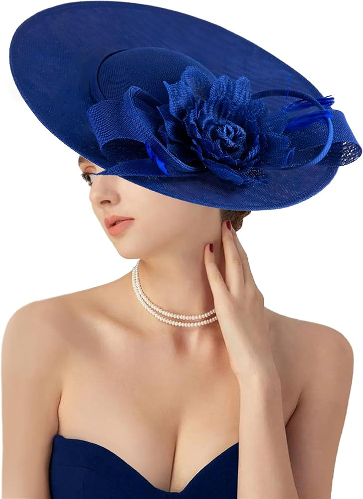 dressfan Church Fascinator Derby Hats for Women,20s 50s Linen Vintage Derby Hat for Church/Weddin... | Amazon (US)