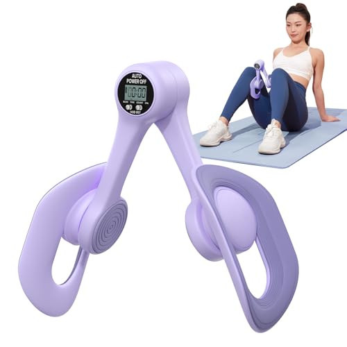 MERACH Thigh Trainer, Pelvic Floor Exercise Devices with Display Counter, Inner Thigh Exerciser for Women, Home Fitness Equipment for Hip/Leg/Butt(Purple) | Amazon (US)