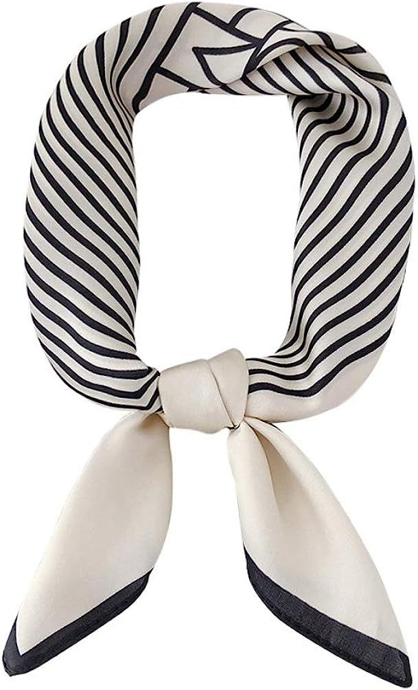 JERLA Women's satin square silk like scarf Fashion pattern large hair scarf wrap headscarf 35" x ... | Amazon (US)