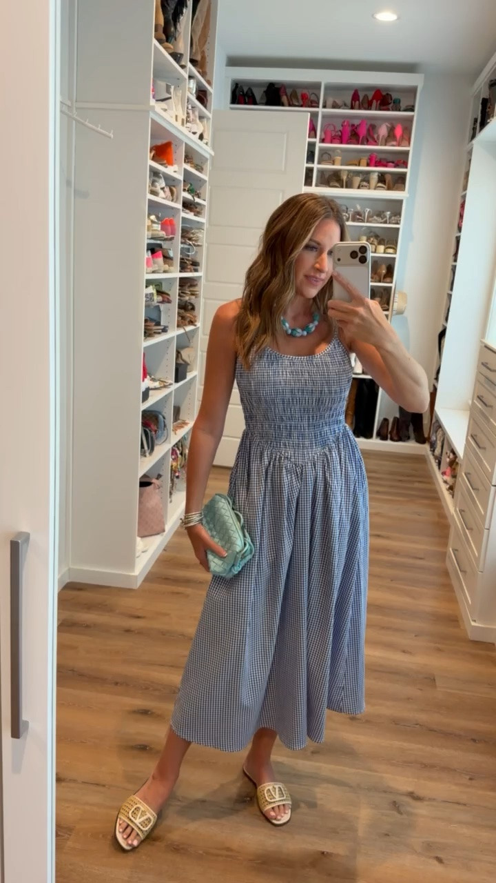 In a small dress, sandals, necklace, bag and accessories - fits tts.

#LTKgrwm #LTKootd #LTKSeasonal