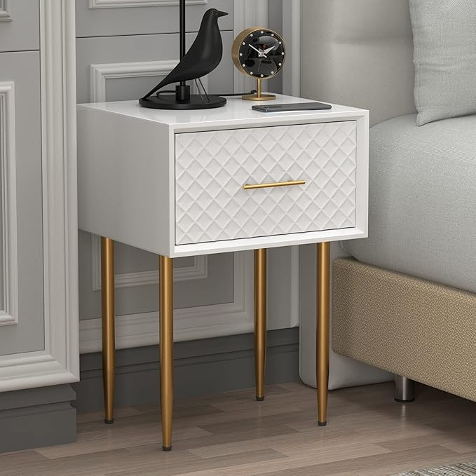Amazon.com: COZAYH Modern Contemporary Spacious Drawer Nightstand Side Table, Retro-Inspired Rais... | Amazon (US)