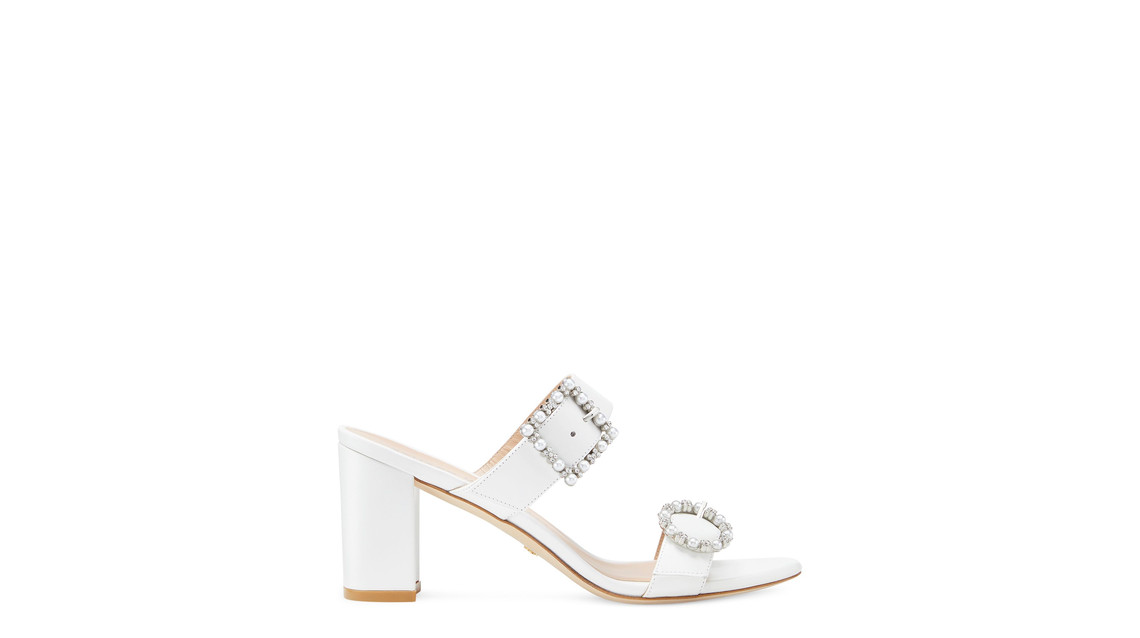 Pearl Geo Buckle 75 Slide | Stuart Weitzman (CA)