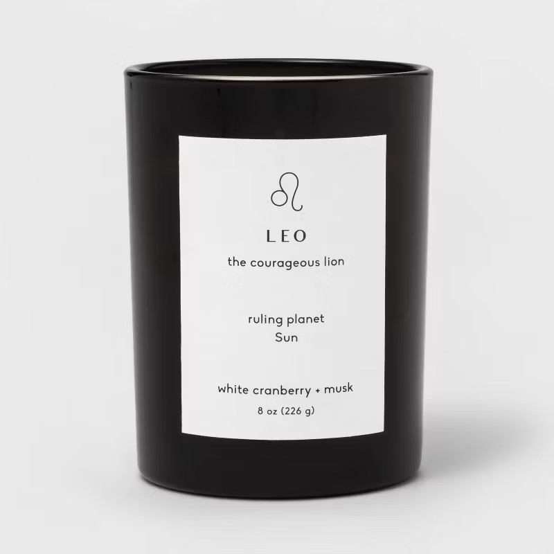 8oz Glass Jar Zodiac Candles Black - Project 62™ | Target