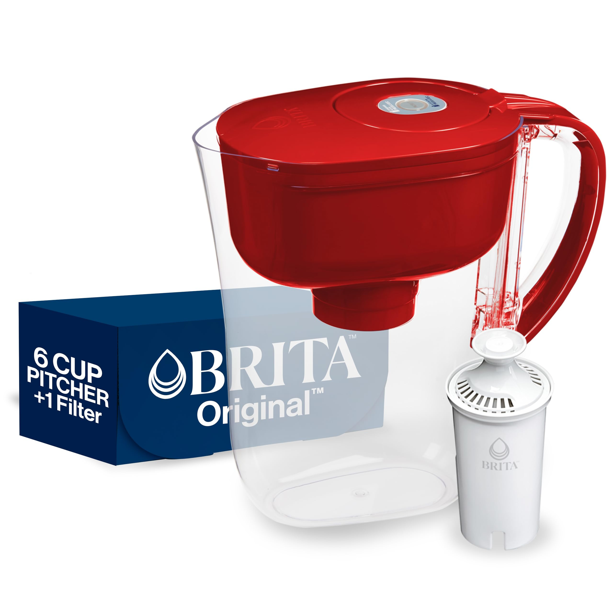 Brita Metro Water Filter Pitcher with SmartLight Change Indicator, BPA-Free, Replaces 1,800 Plast... | Amazon (US)
