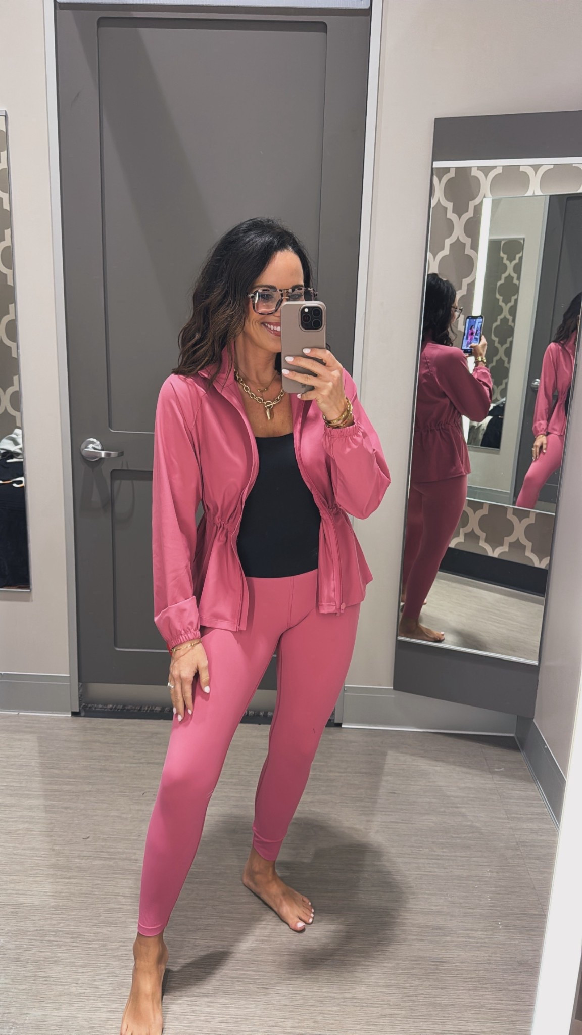 Such a pretty pinky mauve athleisure set from Target 💗 These high-waisted leggings are the perfect spring color and so flattering. Paired with this lightweight windbreaker-style jacket that has the cutest cinch waist detail for a more fitted look. Also comes with matching shorts if you prefer that option for warmer days. Such a cute spring workout or everyday athleisure outfit. Wearing an XS in the leggings and a small in the jacket.

#targetstyle #targetathleisure #targetfinds #athleisureoutfit #springactivewear #targetfashion #workoutstyle #springoutfit #everydayathleisure #pinkactivewear #ltkstyle #ltkfinds #ltkseasonal #springfashion

#LTKActive #LTKspring