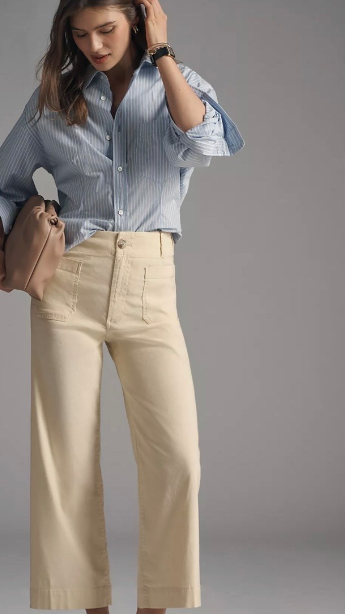 Anthropologie The Colette Magic Fabric Crop Wide-Leg Pants by Maeve, pants, casual

#LTKSaleAlert #LTKmomlife #LTKPetite