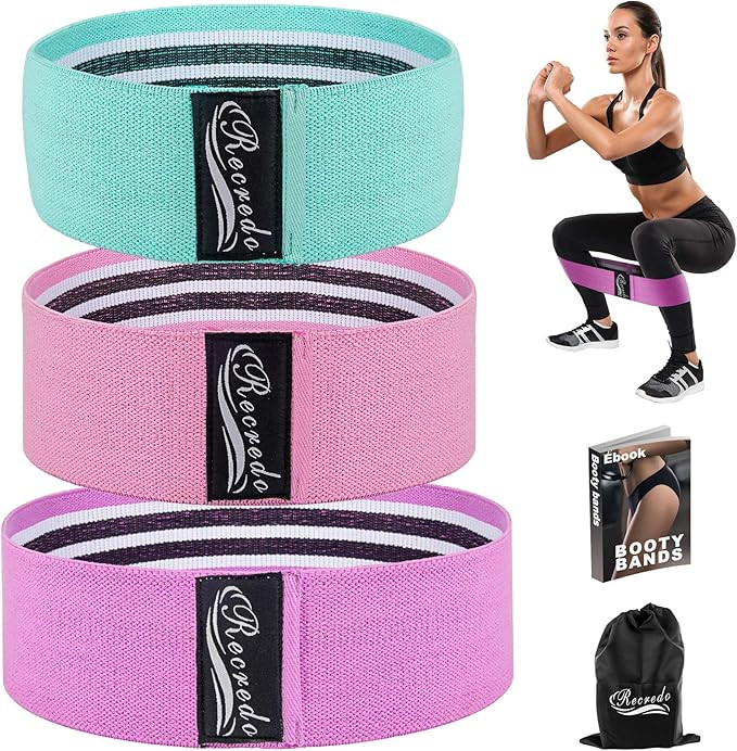 Recredo Booty Bands, Non Slip Resistance Bands for Legs and Butt, Workout Bands Exercise Bands Gl... | Amazon (US)