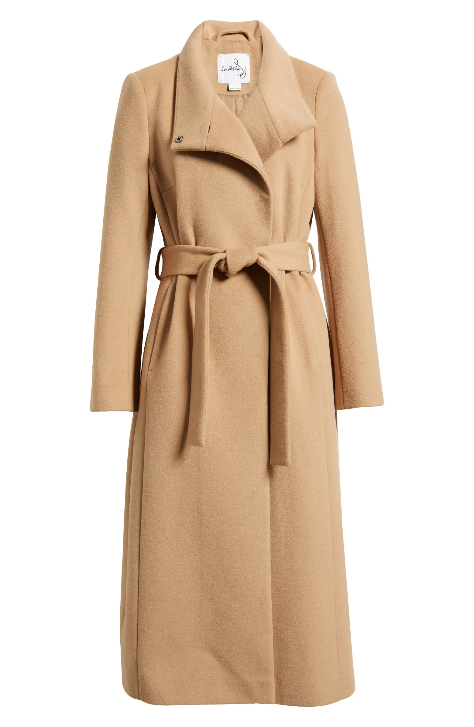 Sam Edelman Stand Collar Wrap Coat | Nordstrom | Nordstrom