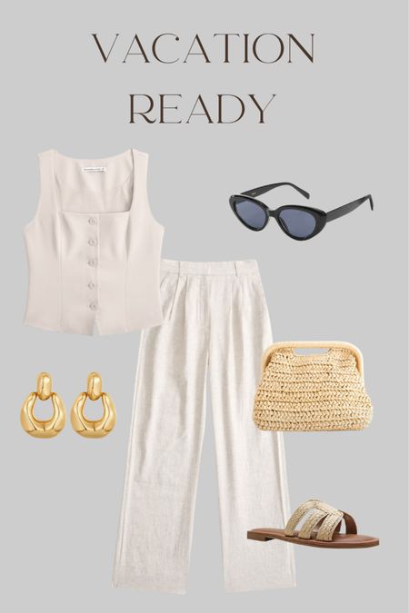 Chic vacation style that’s affordable! Button up vest, linen pants, straw bag , gold earrings, black sunglasses

#LinenLuxury #ChicVacationStyle #SummerFashion #TravelInStyle #LinenLove #VacationWardrobe #FashionEscape #ResortChic #BeachsideElegance #SunsetSerenity #StylishGetaway #LinenDreams #FashionWanderlust #EscapeInStyle #TrendyTraveler #LuxeLinenLook #VacayVibes #ChicRetreat #ExploreFashion #SunshineStyle

#LTKstyletip #LTKfindsunder100 #LTKfindsunder50