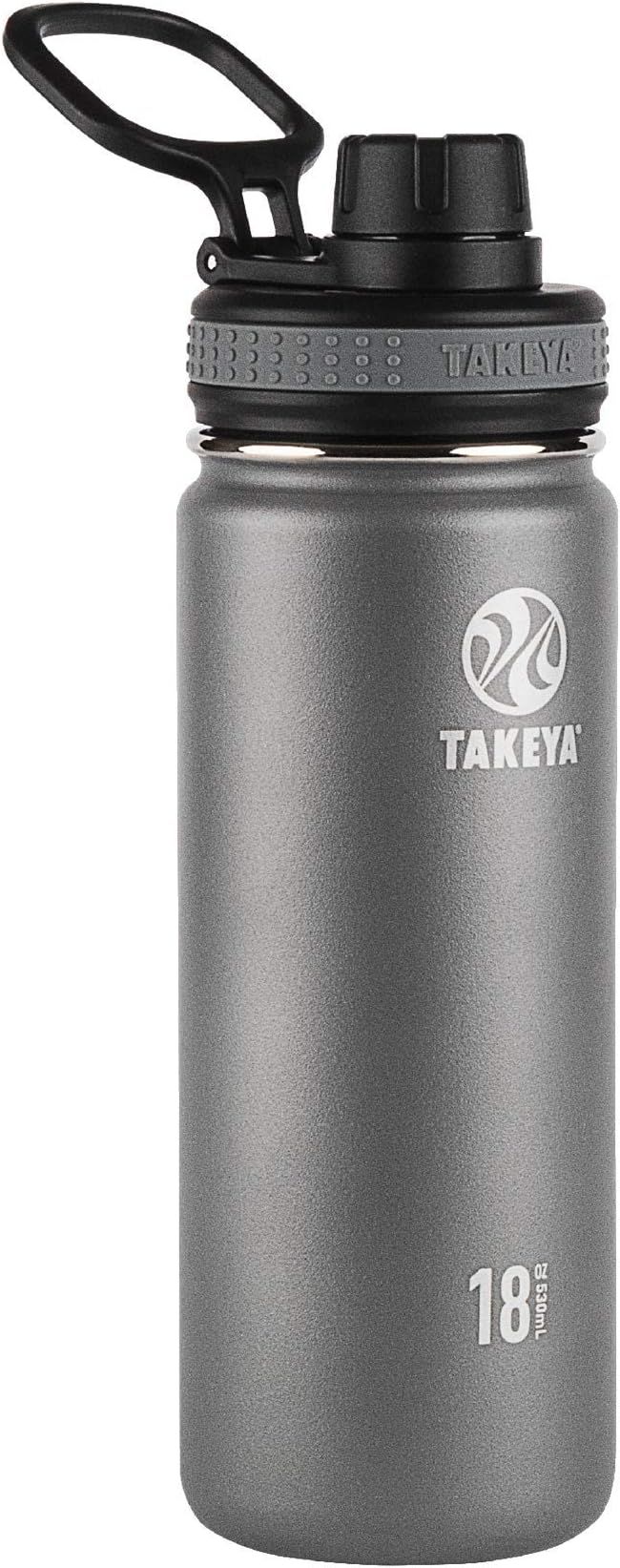 Takeya Originals Vacuum-Insulated Stainless-Steel Water Bottle, 18oz, Graphite | Amazon (US)