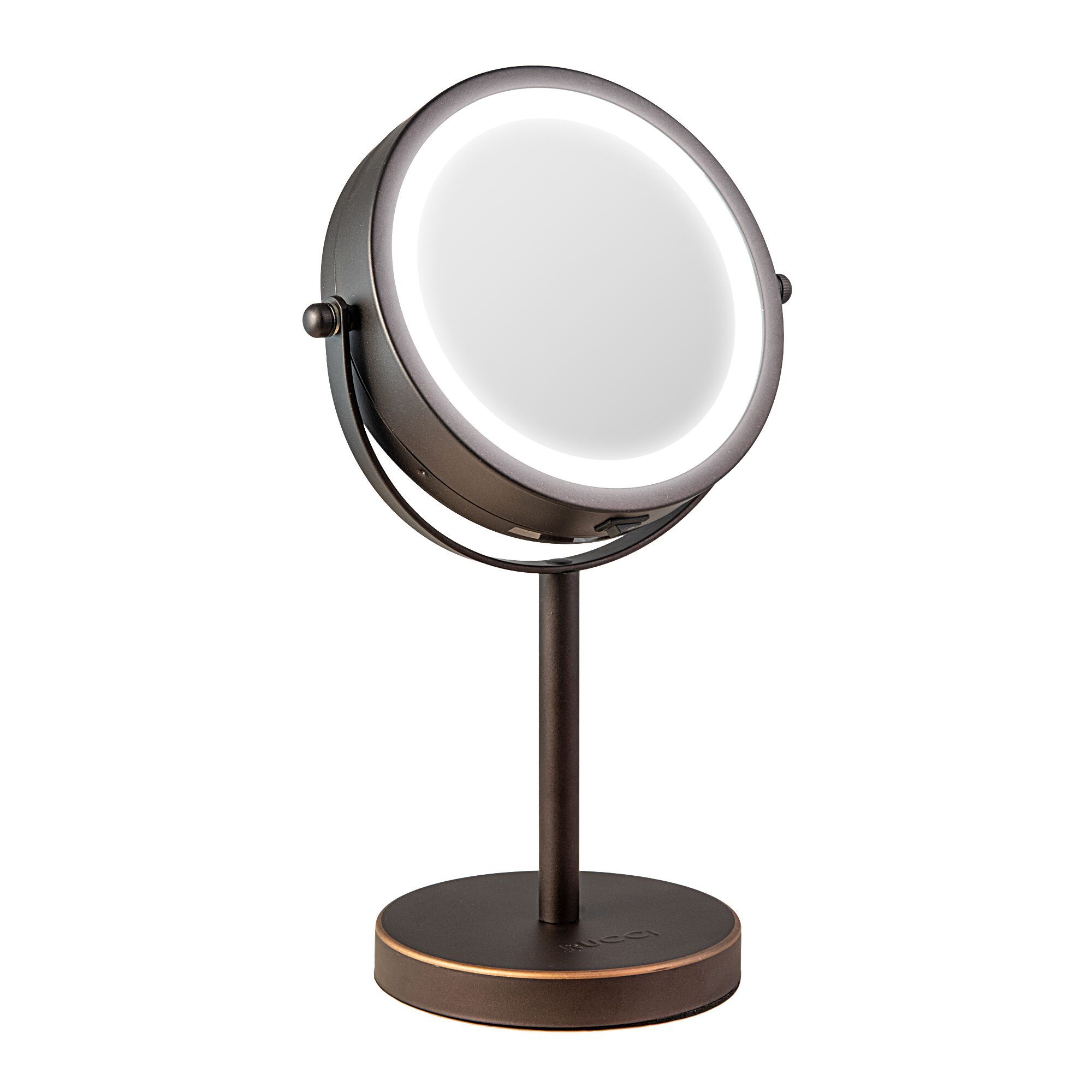 Makeup Vanity Mirror with Lights - 5.75" LED Lighted Make Up Mirror 7x Magnifying Double Sided Re... | Walmart (US)