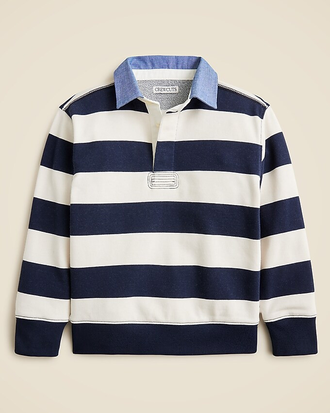 Kids' rugby sweatshirt in striped terry | J. Crew US