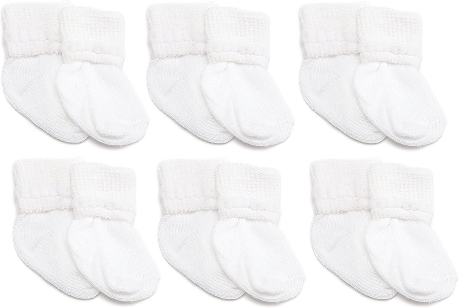 Jefferies Socks Rock-A-Bye Bootie, 6 Pack, White | Amazon (US)