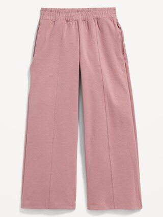 High-Waisted Dynamic Fleece Zip-Pocket Wide-Leg Sweatpants for Girls | Old Navy (US)