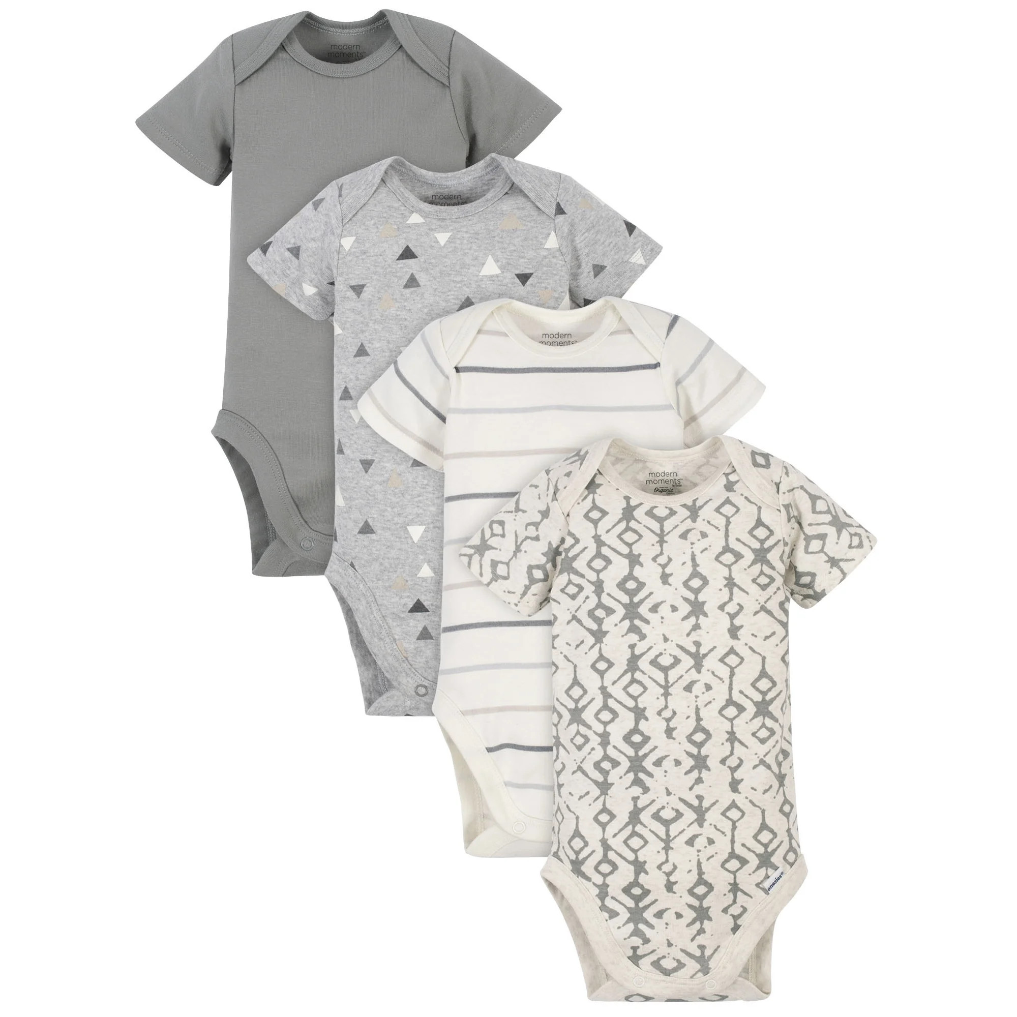 Modern Moments by Gerber Baby Boy Onesies Bodysuits Set, 4-Pack | Walmart (US)