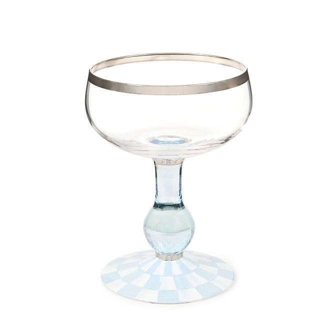 Gray Malin Ski Holiday Coupe Glass | MacKenzie-Childs
