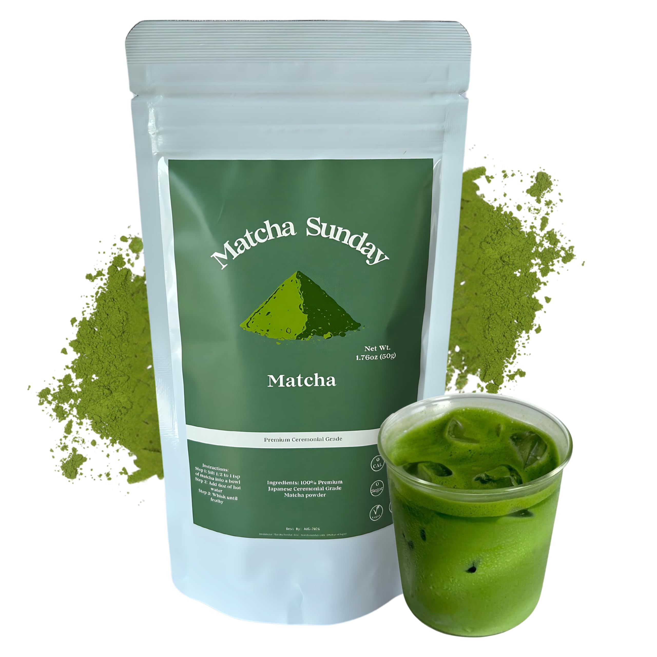 Matcha Sunday Ceremonial Grade Matcha - Kyoto, Japan - Finely Ground Green Tea Powder - Vibrant G... | Amazon (US)