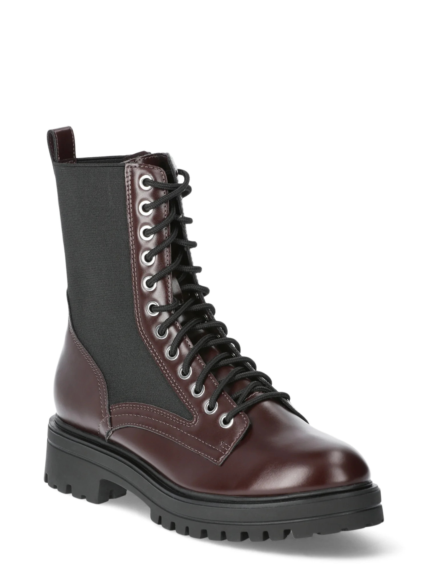 No Boundaries Women's Knit Combat Boot | Walmart (US)