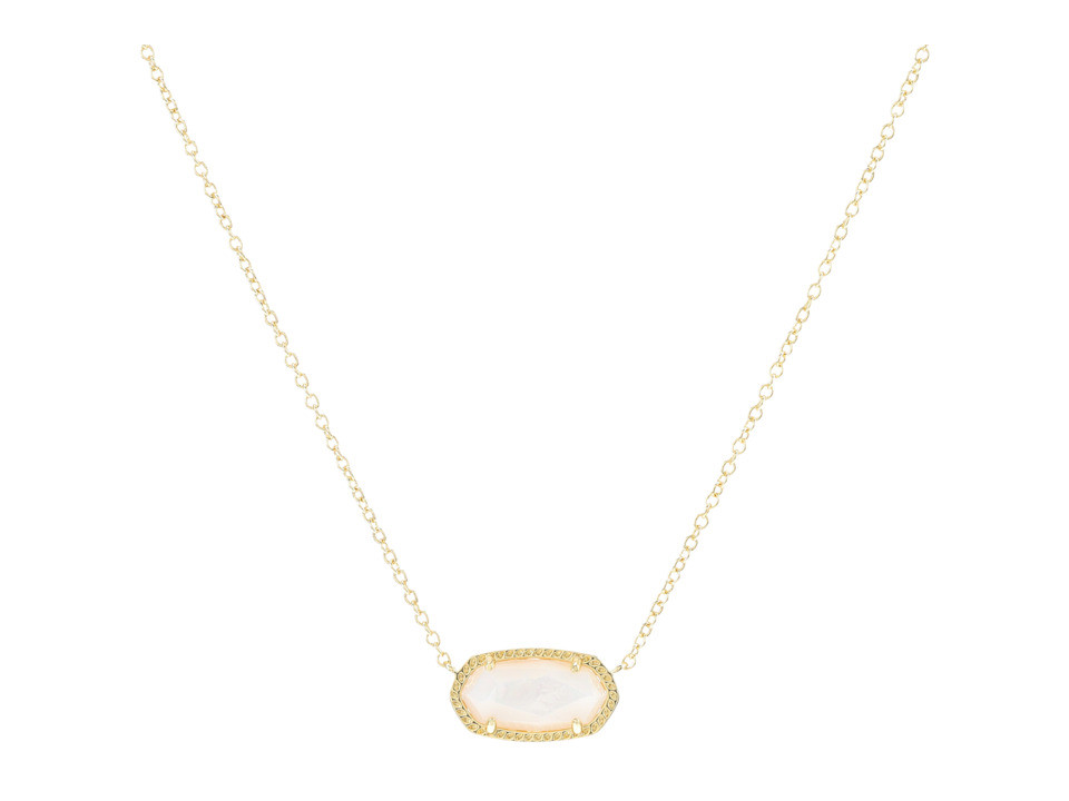 Kendra Scott - Elisa Birthstone Necklace (June/Gold/Ivory Mother Of Pearl) Necklace | Zappos