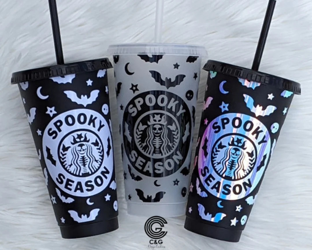 Personalized Halloween Starbucks Inspired Cold Cup Spooky - Etsy | Etsy (US)