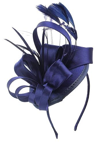 Fascinator Hats for Women Feather Cocktail Party Hats Bridal Kentucky Derby Headband | Amazon (US)