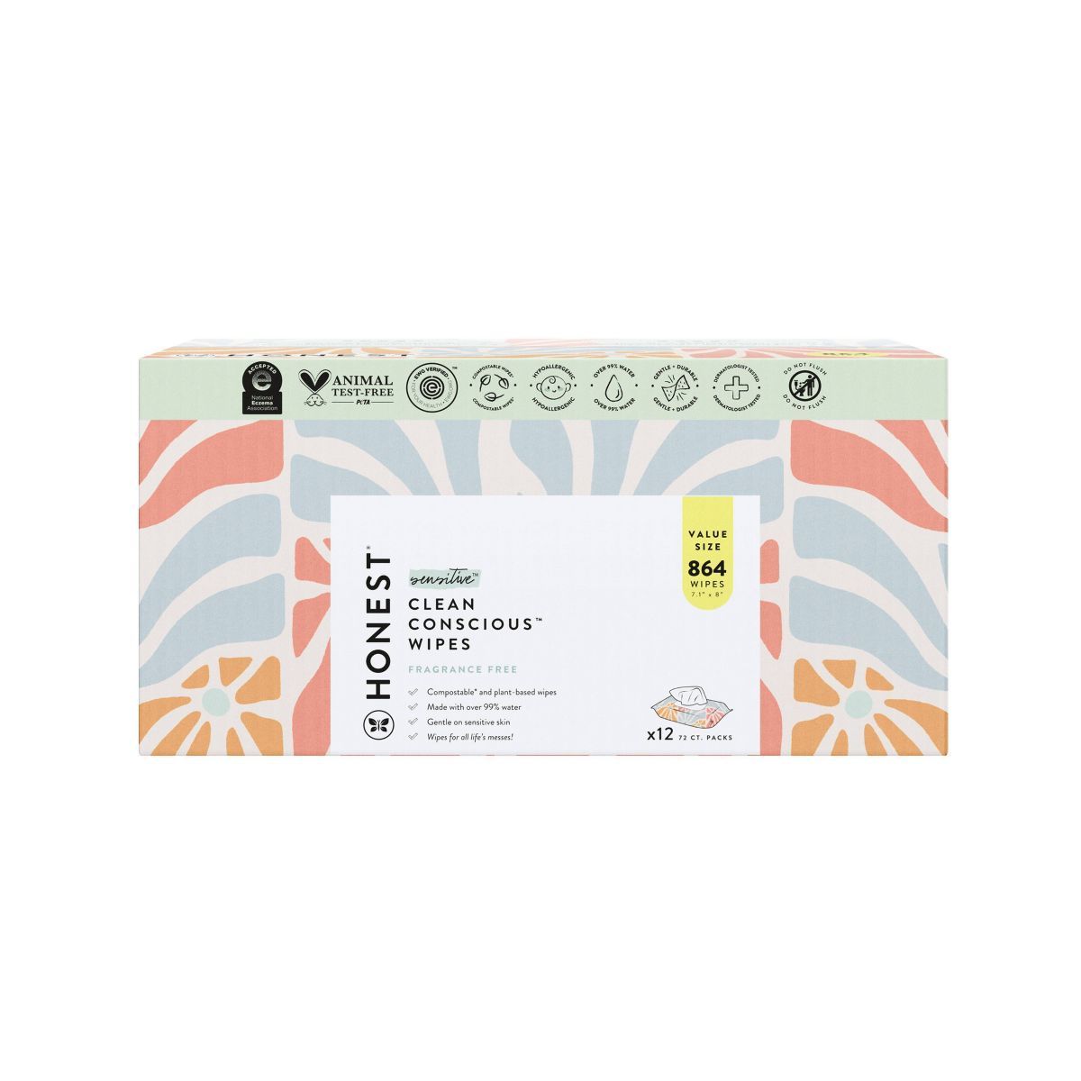 The Honest Company Plant-Based Baby Wipes made with over 99% Water - Sunburst - 864ct | Target