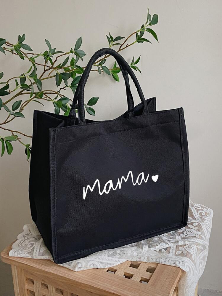 Letter Graphic Shopper Bag | SHEIN